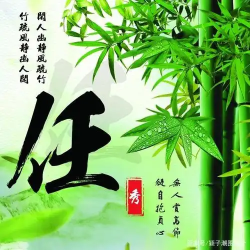 中国风姓氏微信头像头像,竹报平安简约壁纸,请查收带走!