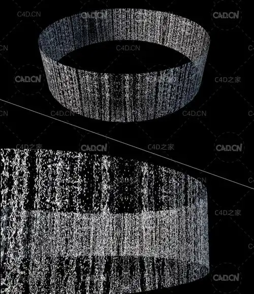c4d水幕水墙瀑布动画贴图含c4d动画工程