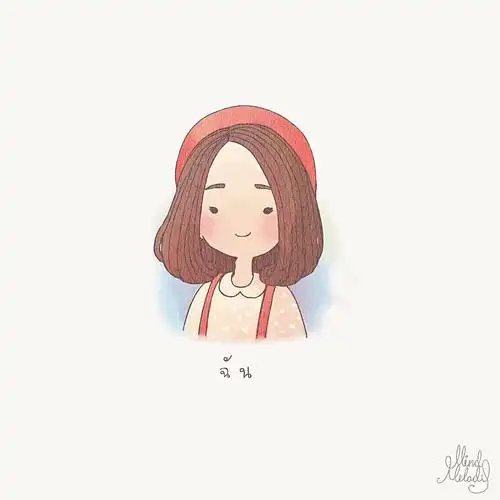 mindmelody自画像泰国人气美女画师mindmelody 她创作了画风清新可爱