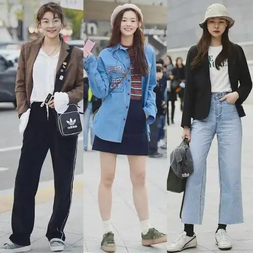 首尔街拍韩国女孩出街时髦穿搭