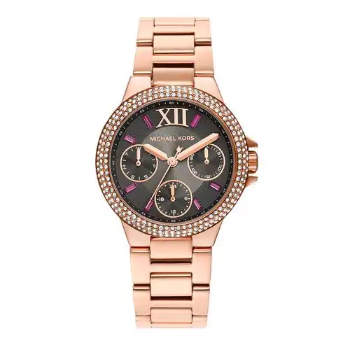 mk手表海外旗舰店官网玫瑰金三眼满天星手表女ins小众设计mk6983