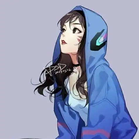 动漫女生侧脸qq头像