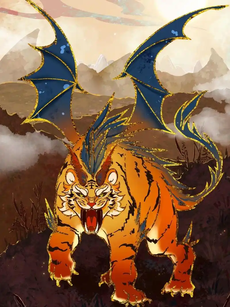 【原创插画】山海经·异兽|穷奇 档案 山海经|穷奇篇 (原创插画,禁二