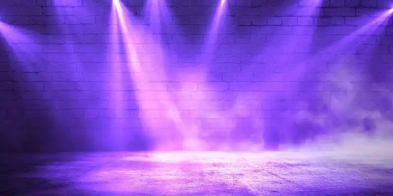 紫色简约大气光效墙壁烟雾灯光舞台展板背景