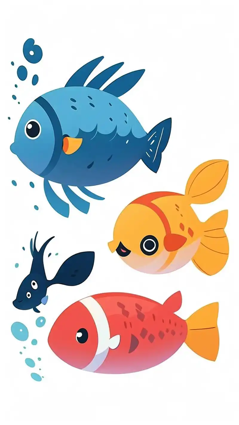 95超可爱的卡通鱼图片来啦!93 哇喔!