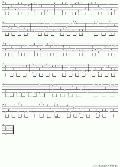 铁血丹心指弹吉他谱2