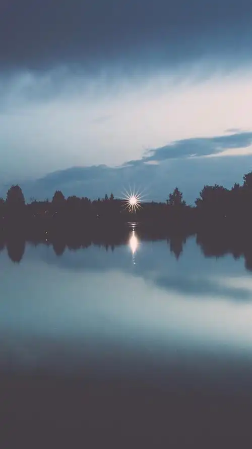 宁静的湖泊,高清图片,手机壁纸