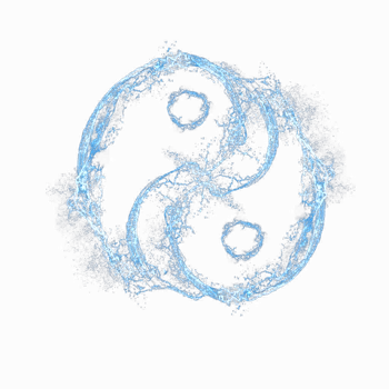 高清创意水花太极