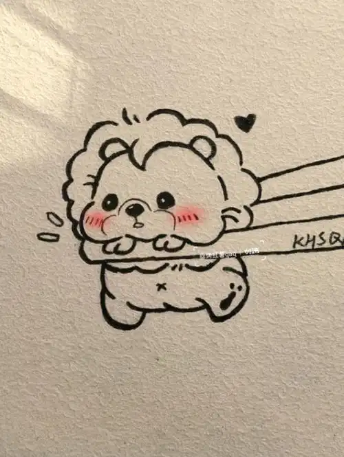 可爱简笔画萌狮小丸丸