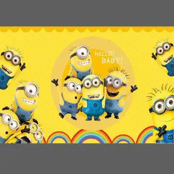 碧琢儿童房壁画自粘墙纸贴纸卡通动漫床头贴画幼儿园小黄人背景墙墙贴