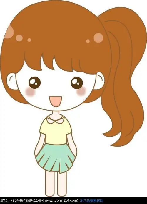 小女孩简笔画步骤图解头像女可爱卡通萌萌的女生彩色简笔画简笔画卡通