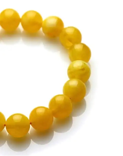 中性黄色琥珀手链
