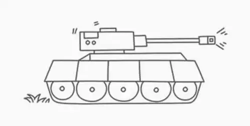 水陆两栖装甲车简笔画图片大全