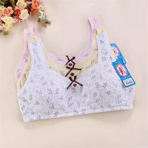 清仓发育期中大童小学初中高中学生纯棉小背心式内衣花色少女文胸