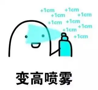 喷雾系列表情包之长高变高喷雾