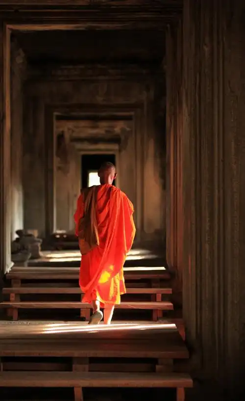 在暹粒吴哥窟拍的一组僧侣,恳请指教