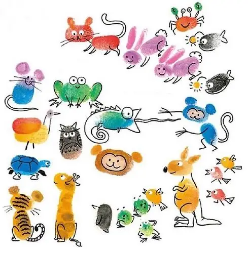 其它 【陈玉静】光明巧巧手~可爱的小动物 写美篇笔触法 用手指头蘸色