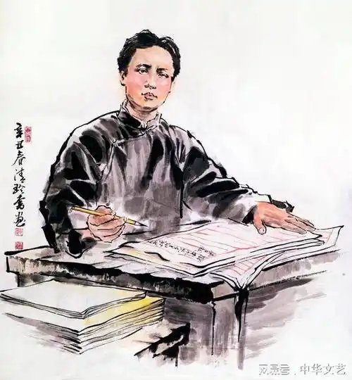 郑清珍:画出了一代伟人的风采_肖像画_书画_人物