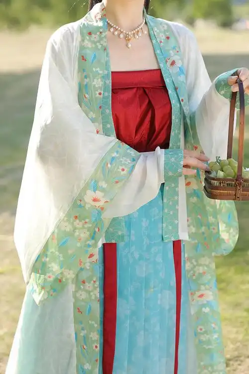 件套褶裙齐腰片式一片飞机宋制四一捻汉服女原创汉服