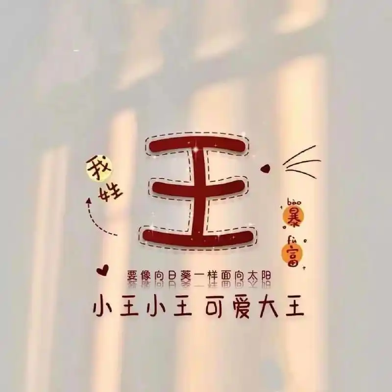 王氏微信头像 姓王的贝贝们来领取你的头像吧7878