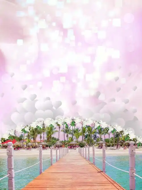 唯美浪漫婚礼海报背景