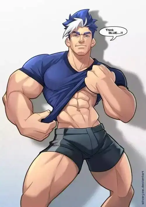 健身手机壁纸:卡通版肌肉男壁纸下载(完美的身体)