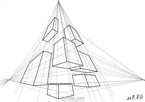 动漫插画基础三点透视练习