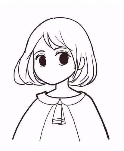 四幅画简笔画短发妈妈