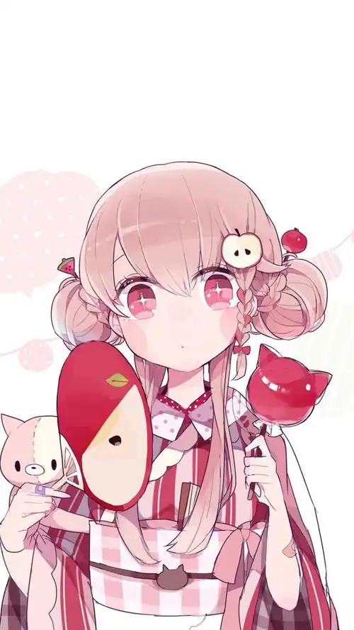 软萌妹子甜美少女风手绘插画