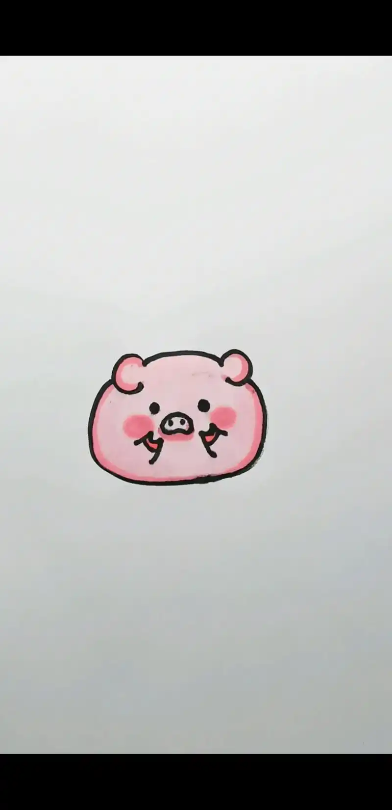 🐷小猪简笔画教程.🎨步骤: 1️⃣2个c,弧线加c,画出