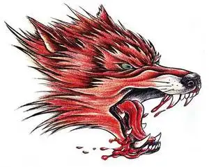 狼头胸前纹身贴防水男女花臂仿真刺青梵文霸气纹身贴纸