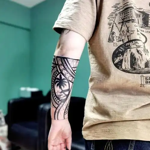 图腾包小臂进度90%……椰子_纹身吧社区 - 纹身大咖