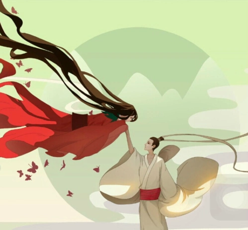 古风情侣头像执子之手与子偕老