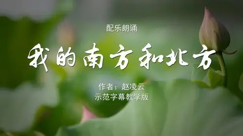 我的南方和北方4分49秒无女孩声短板诗歌朗诵配乐伴奏舞台演出led背景