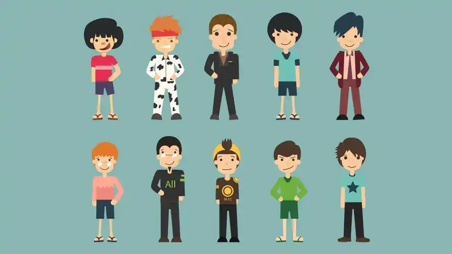 50款免费卡通人物设计矢量素材(1)ppt