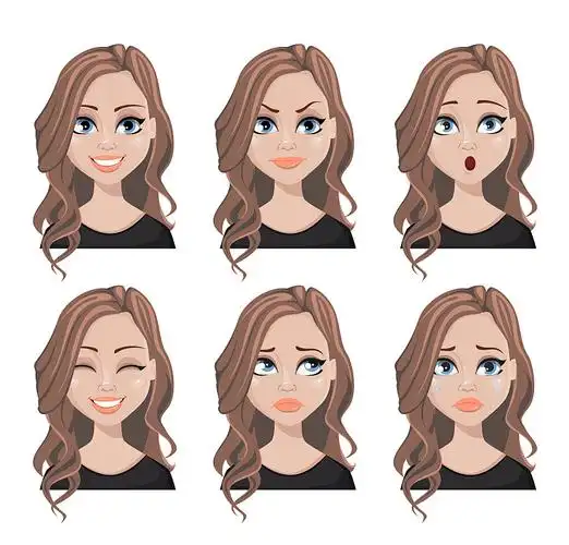 面部表情不同的人图片素材