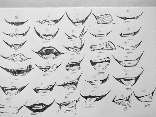 素材动漫手绘嘴巴素材