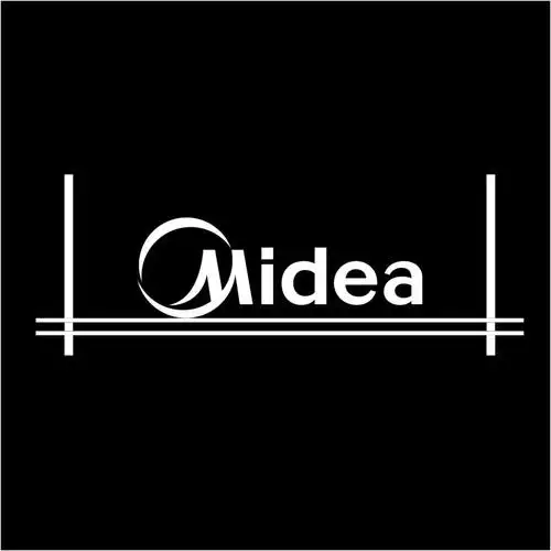 美的midea英文组合标 白色精品发光字 百和仕视频介