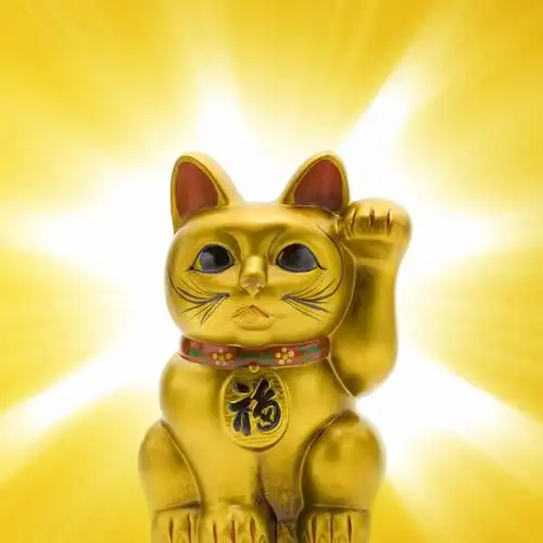 金光闪闪招财猫_微信最吉利的好看头像图片_扣扣居