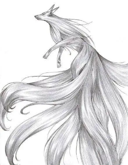 13款关于九尾狐的纹身素材手稿图片赏析