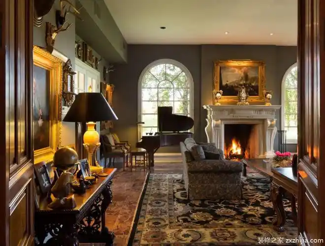 2016欧式复古华丽客厅效果图欣赏