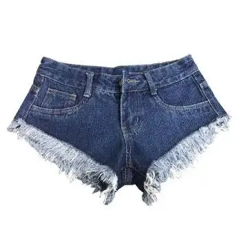 性感百搭牛仔短裤三角形包臀显腿长修身显瘦毛边低腰超短裤热裤女