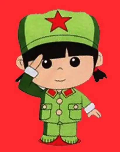 历史红色印记简笔画