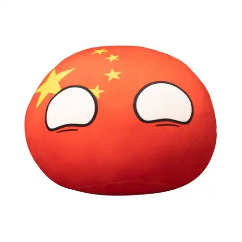波兰球国家球中国苏联毛绒玩偶动漫周边二次元团子抱枕公仔批发