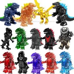 兼容乐高哥斯拉电影系列人仔异形普罗米修斯铁血战士拼装积木玩具