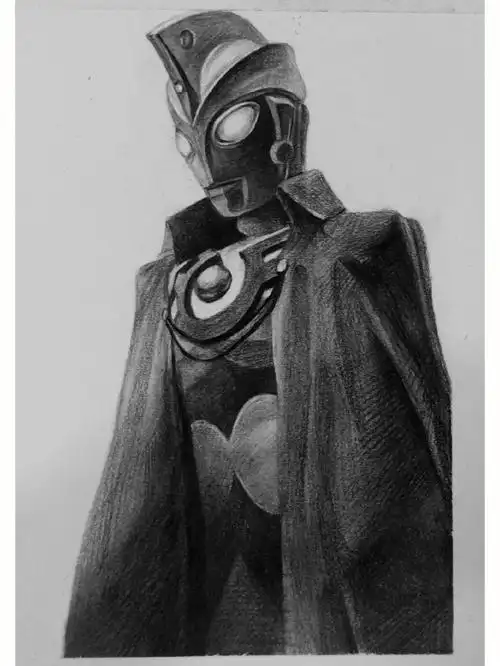 素描艾斯奥特曼昭和系奥特曼,在奥特兄弟中排行第五.