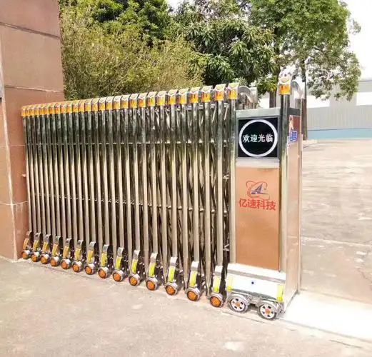 直销304不锈钢伸缩门电动大门折叠工厂小区工地学校自动收缩推拉