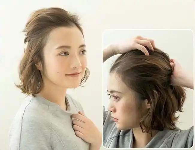 齐肩短发发型扎法(2022年新款短发扎发教程)