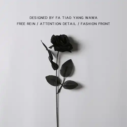 复古哥特黑色仿真玫瑰花黑暗写真拍照背景布类