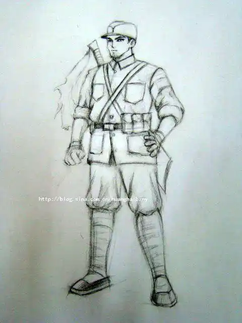 八路军简笔画 八路军简笔画冲锋